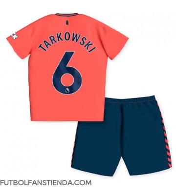 Everton James Tarkowski #6 Segunda Equipación Niños 2023-24 Manga Corta (+ Pantalones cortos)